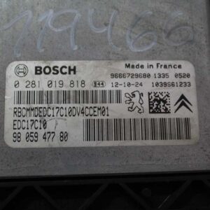 Centralita de motor Citroen C3 II 1,4 hdci 2013 cm-490