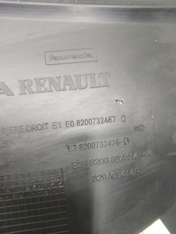 TAPIZADO INTERIOR PUERTA TRASERO DERECHO RENAULT SANDERO Básico NAFTA 95 Motor 1,2 Ltr.  75 CV  [2008 - 2013] 5 Puertas - Imagen 2