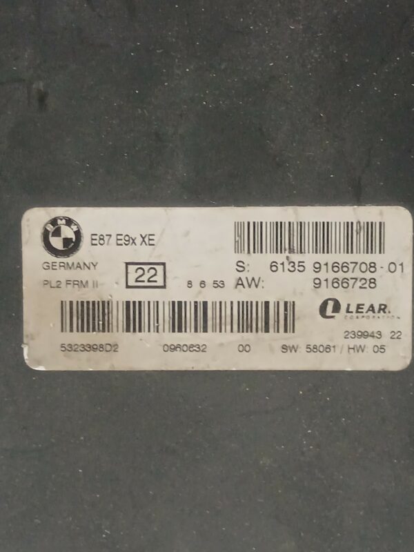 CENTRALITA LUCES BMW SERIE 3 BERLINA (E90) 320d DIESEL Motor 2,0 Ltr.  177 CV  [2004 - 2012] 4 Puertas - Imagen 2