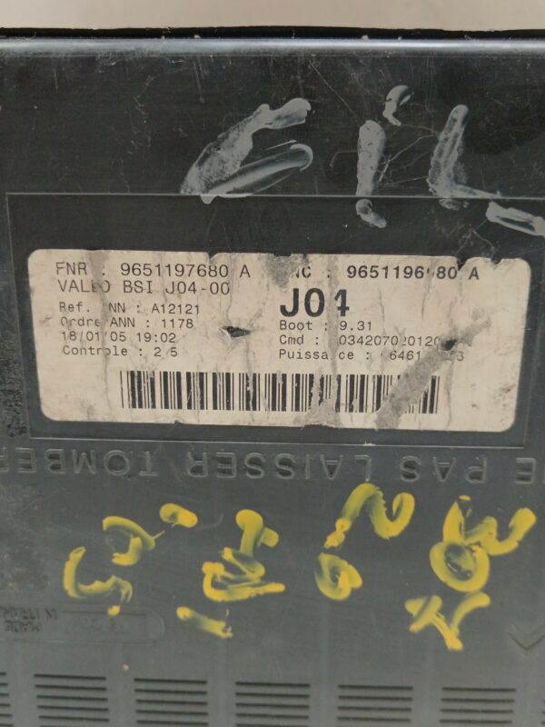 CAJA RELES / FUSIBLES / MODULO BSI PEUGEOT 307 (S1) XR DIESEL Motor 2,0 Ltr.  109 CV  [2001 - 2005] 5 Puertas - Imagen 3