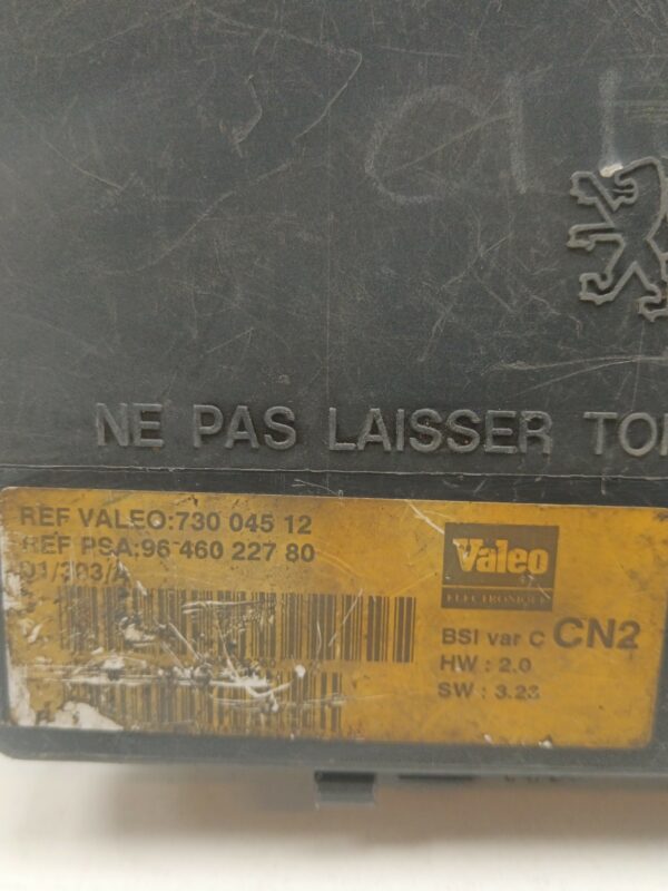 CAJA RELES / FUSIBLES / MODULO BSI CITROEN XSARA COUPE 1.9 TD VTS DIESEL Motor 1,9 Ltr.  90 CV  [1997 - 2005] 3 Puertas - Imagen 2