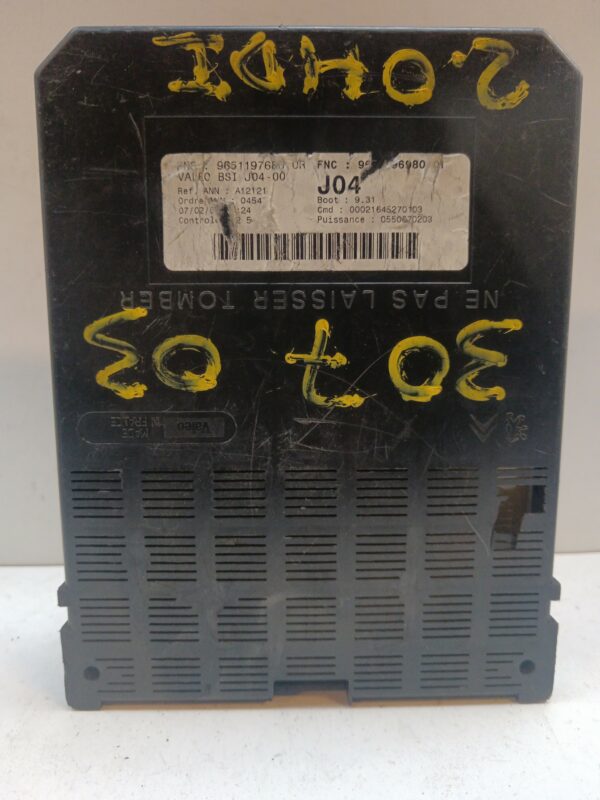 CAJA RELES / FUSIBLES / MODULO BSI PEUGEOT 307 (S1) XR DIESEL Motor 2,0 Ltr.  109 CV  [2001 - 2005] 5 Puertas - Imagen 2