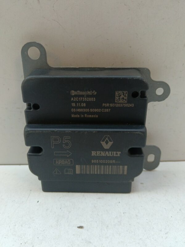 CENTRALITA AIRBAG DACIA DUSTER Ambiance 4x2 DIESEL Motor 1,5 Ltr.  107 CV  [2010 - 0] 5 Puertas