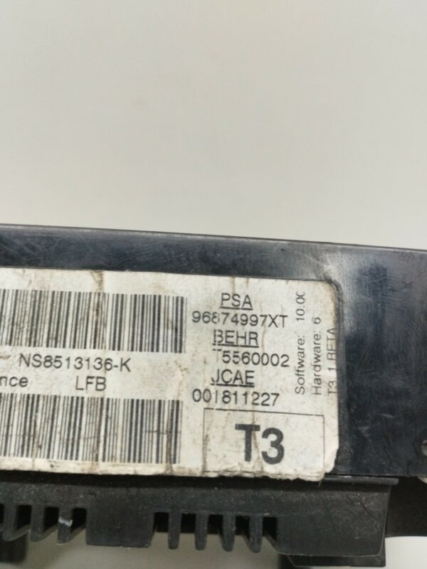 COMANDOS DE CALEFACCIÓN PEUGEOT 207 Confort DIESEL Motor 1,6 Ltr.  90 CV  [2006 - 2012] 3 Puertas - Imagen 3