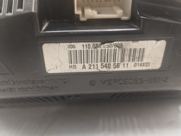 TABLERO DE INSTRUMENTOS MERCEDES CLASE E (W211) BERLINA 2.7 CDI CAT DIESEL Motor 2,7 Ltr.  177 CV  [2002 - 2009] 3 Puertas - Imagen 2