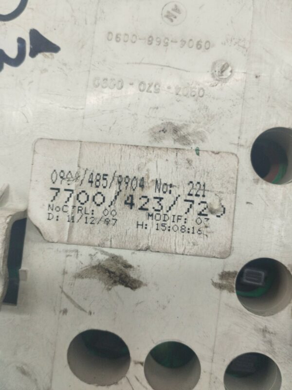 TABLERO DE INSTRUMENTOS RENAULT LAGUNA (B56) 2.2 dT RXE DIESEL Motor 2,2 Ltr.  113 CV  [1998 - 2001] 5 Puertas - Imagen 2