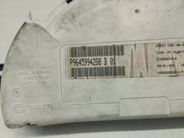 TABLERO DE INSTRUMENTOS CITROEN C3 1,1 NAFTA 95 Motor 1,1 Ltr.  60 CV  [1995 - 2010] 3 Puertas - Imagen 2
