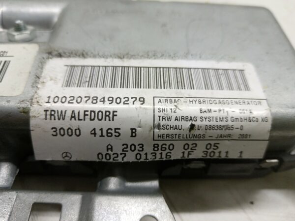 AIRBAG LATERAL DERECHO MERCEDES CLASE C (W203) BERLINA 220 CDI (203.006) DIESEL Motor 2,2 Ltr.  143 CV  [2000 - 2007] 4 Puertas - Imagen 2