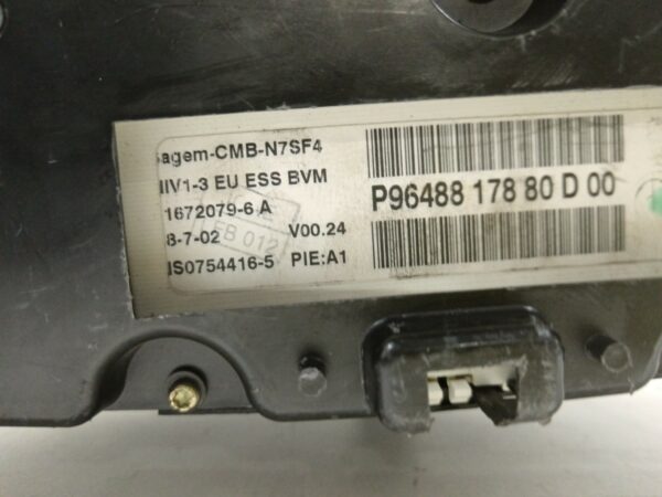 TABLERO DE INSTRUMENTOS CITROEN XSARA BERLINA 1.6 16V CAT (NFU / TU5JP4) NAFTA 95 Motor 1,6 Ltr.  109 CV  [1997 - 2005] 3 Puertas - Imagen 4