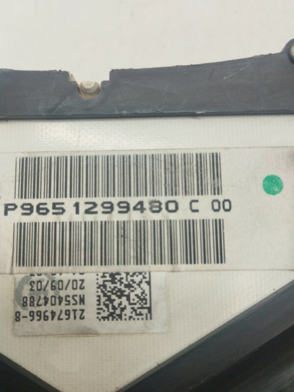 TABLERO DE INSTRUMENTOS PEUGEOT 307 (S1) XN NAFTA Motor 1,6 Ltr.  109 CV  [2001 - 2005] 5 Puertas - Imagen 2
