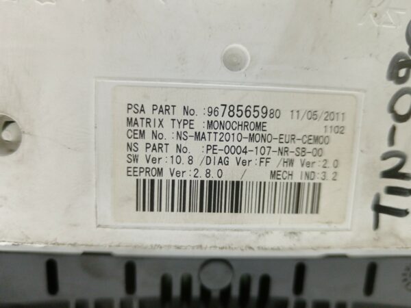 TABLERO DE INSTRUMENTOS CITROEN C4 LIM. Business DIESEL Motor 1,6 Ltr.  92 CV  [2010 - 2018] 5 Puertas - Imagen 5