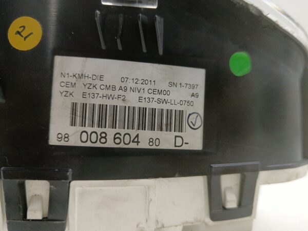 TABLERO DE INSTRUMENTOS PEUGEOT 208 Active DIESEL Motor 1,6 Ltr.  92 CV  [2012 - 2019] 5 Puertas - Imagen 4