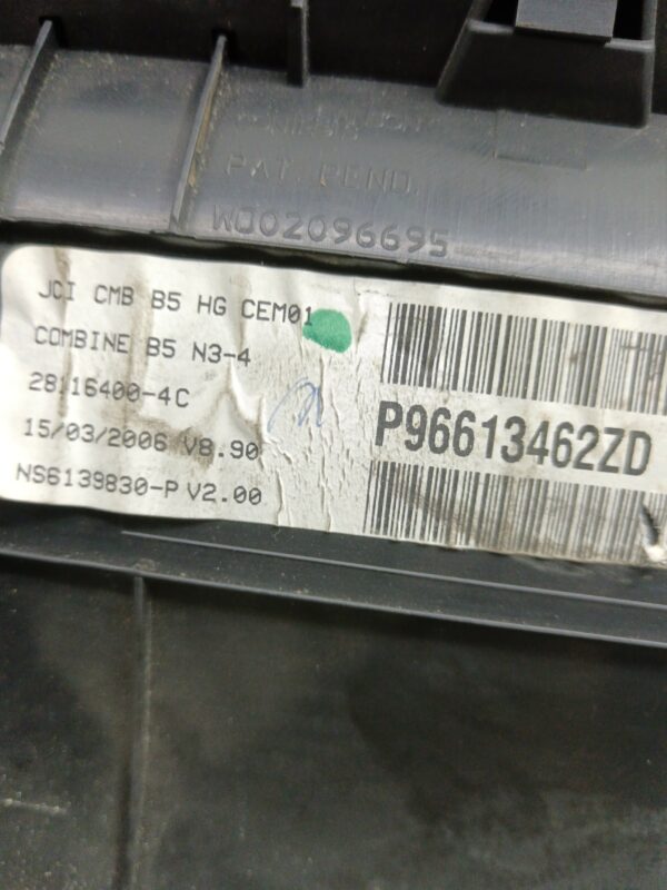 TABLERO DE INSTRUMENTOS CITROEN C4 BERLINA 1.6 HDi CAT (9HY / DV6TED4) DIESEL Motor 1,6 Ltr.  109 CV  [2004 - 2011] 3 Puertas - Imagen 4