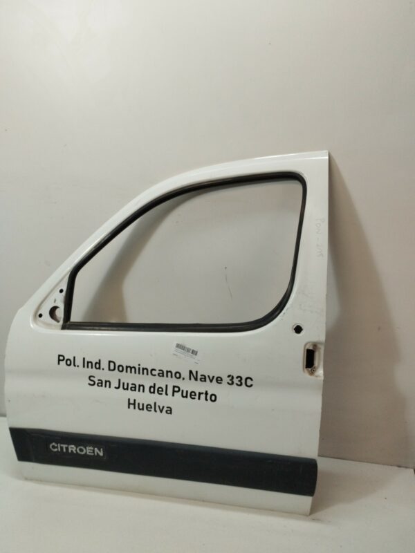 PUERTA DELANTERA IZQUIERDA PEUGEOT PARTNER (S2) Combi Pro DIESEL Motor 1,9 Ltr.  69 CV  [2002 - 2008] 4 Puertas - Imagen 3